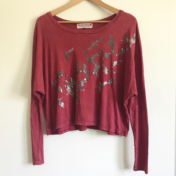 Urban Outfitters Tops - Urban Outfitters Oversized Graphic Long Sleeve Tee